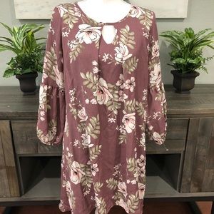 NY Collection Key Hold dress long sleeve dress